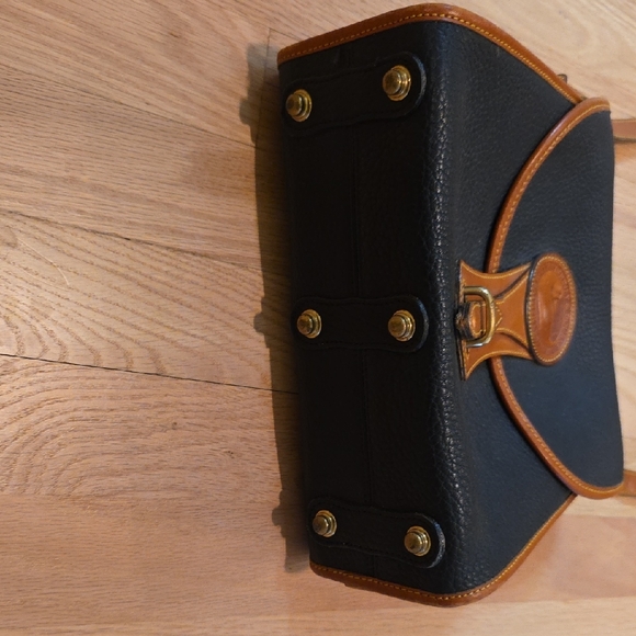 Dooney & Bourke Black and Brown Leather Satchel - Picture 2 of 8